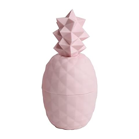 Rebels Refinery 1-Piece Pineapple-Shaped Lip Balm - Strawberry Mango Flavor, Pink Cover