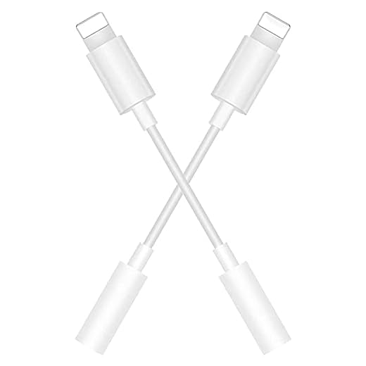 Apple Lightning to 3.5 mm Headphone Jack Adapter Connector Aux Audio Earphones/Headphone Dongle Stereo Cable for iPhone 7/7 Plus/8/8 Plus/X 10/XS/Xs Max/XR Support iOS 13[Apple MFi Certified]