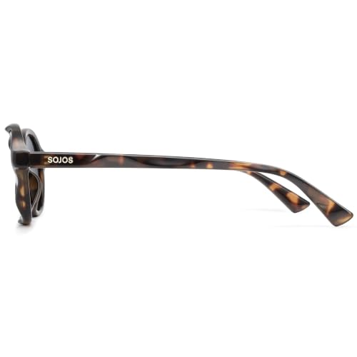 Image of SOJOS Trendy Polarized Oval Sunglasses for Women Men,Fashion Ovale Rounded Shades Fashion Wave Frame UV400 Protected SJ2697