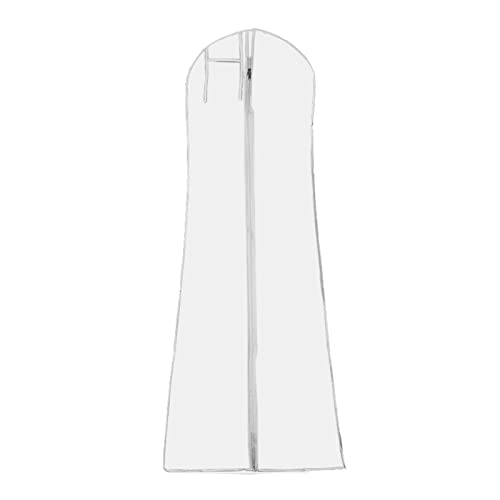 Xiaokeis Dress Garment Bag, Dirt-Proof Suit Protector Cover Bag with Zipper for Long Dresses, Wedding Dress Garment Bag, Clear Garment Bags for Long Bridal Gown Dress Storage(Size:160 cm)