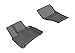 3D MAXpider Front Row Custom Fit All-Weather Floor Mat for Select Porsche Cayenne/Volkswagen Touareg Models - Kagu Rubber (Gray)