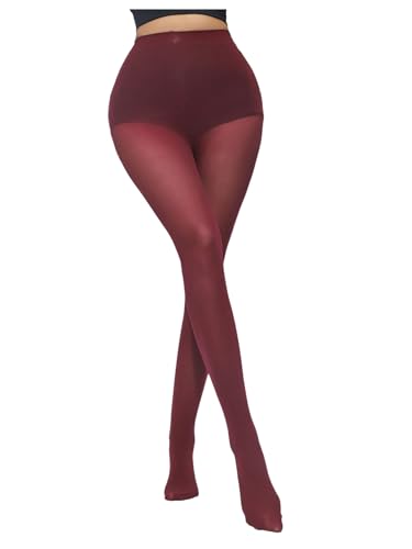 WDIRARA Women's Sheer Tight High Waisted Stockings Party Club Pantyhose