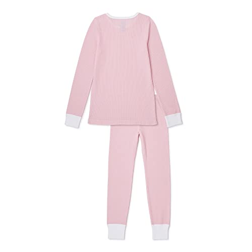 Fruit of the Loom Girls' Waffle Thermal Underwear Set (14-16, Polar Pink)2