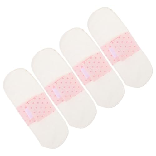 Mikikit 4 Compresas Menstruales Super Absorbentes Reutilizables de Algodón Lavables Suaves y Transpirables para Mujer para Embarazo y Posparto