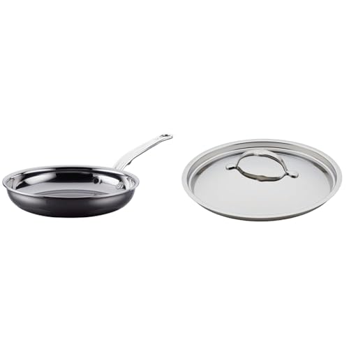 Hestan NanoBond Molecular Titanium Stainless Steel 8.5-Inch Skillet & 11-Inch Stainless Steel Lid Cookware Bundle