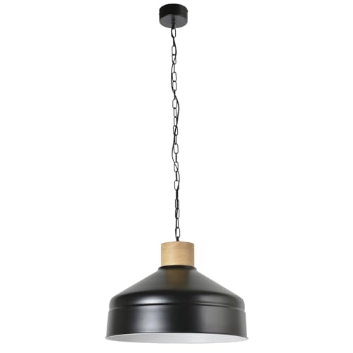 Corep Suspension métal et bois noir mat CLAYTON D45cm.