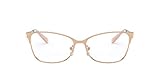 A|X Armani Exchange Women's AX1040 Cat Eye Prescription Eyewear Frames, Shiny Rose Gold/Demo Lens, 54 mm