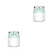 teng hong hui 2 Set di Umidificatore d'aria portatile da tavolo da 250 ML con luce a LED Macchine per diffusori a nebulizzatore ad capacità ricaricabili USB