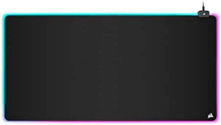 Corsair MM700 RGB Extended 3XL Cloth Gaming Mouse Pad/Desk Mat – Massive 1,220mm x 610mm (48” x 24”) Cloth Surface, 360° Three-Zone RGB Lighting, Two USB Ports – Black
