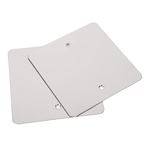 Uonlytech 2pezzi Piastra Di Copertura in Acciaio Inox Per Pannelli Elettrici Copertura Per Scatole Di Giunzione Adatta Per Soffitti e Pareti Vuoti