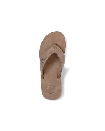 Image of Volcom Men's Daycation Flip Flop Sandal - Soft Brushed Recliner Comfort Foam Footbed