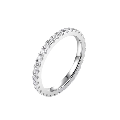 S925 VVS1 Moissanite Stackable Eternity Ring Jewelry Perfect Birthday Mother’s Day Gift for Men Women Moissanite Jewelry Wedding Set
