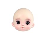 YMY Ob11 Whole Head Makeup with Glass Eyes for Obitsu Joint Doll Toys 1/12 BJD Head Accessories