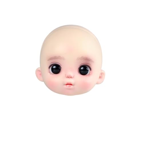 YMY Ob11 Whole Head Makeup with Glass Eyes for Obitsu Joint Doll Toys 1/12 BJD Head Accessories