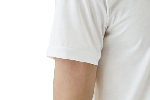 Men's Cotton U-Neck T-Shirts 5 Pack (White) 5