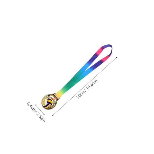 Medallas de voleibol de aleación con cinta para torneos escolares de niños 2