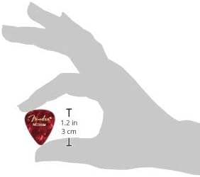 Fender Premium Celluloid Guitar Picks 351 Shape, Guitar Accessories, Red Moto, Medium, 12-Pack - View 6
