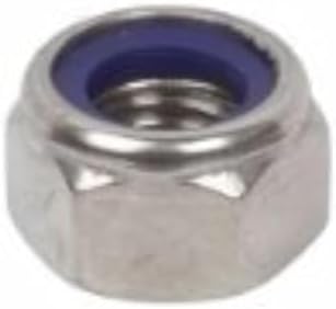 M6 Nyloc Nut (20 Pack) 6mm Nylon Insert Lock Nuts A2 Stainless Steel Free UK Delivery