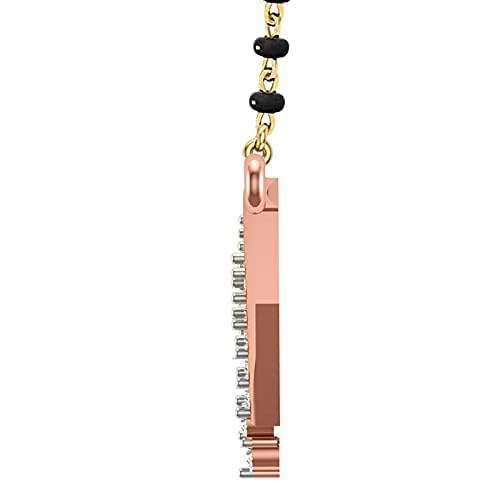Image of DISHIS 22K Rose Gold Tanmaniya Pendant Mangalsutra For Women