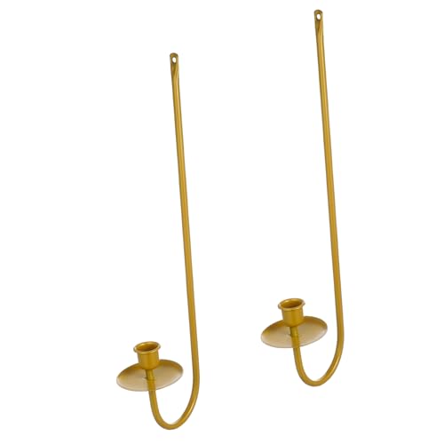 STOBAZA 2Pcs Metal Wall Sconce Candle Holders Decorative Candle Holders for Home Easy Installation Elegant Design Suitable for Wall Mounting for Candles