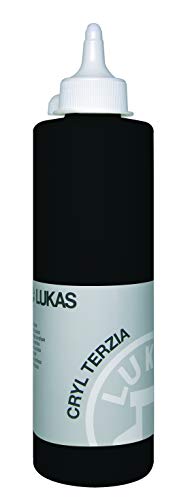 LUKAS CRYL TERZIA 500 ml - Acrylfarbe in Studien-Qualit&auml;t - Farbton Elfenbeinschwarz