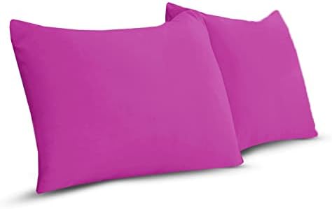 A ATH COLLECTION 100% Egyptian Cotton Pair OF Pillowcases 200 Thread Count Soft Pillow Cases 2 Pack (Gray)