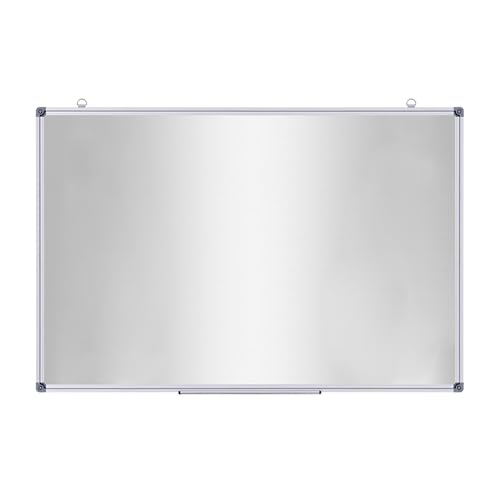 simpa Magnetic Dry Wipe Whiteboard with Silver Aluminium Frame and Pen Tray, 4PC Dry Wipe Pens, 6PC Magnets & White Board Eraser - 90cm (W) x 60cm (H) - Image 2