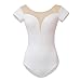 ROYAL SMEELA Women’s Camisole Dance Leotards Short Sleeve Ballet Costumes for Women Backless Ballet Dance Leotards White