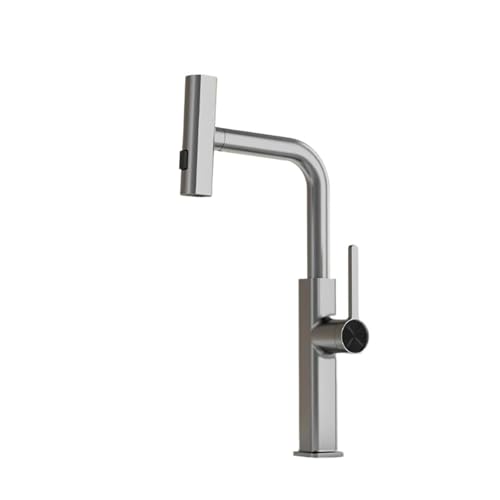 Robinet de cuisine à bec rétractable mitigeur noir mat G9/16 - 4