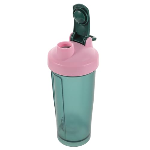 EXHUMKY Botella Mezcladora de Proteínas Deportiva Verde Batidora de Proteínas Portátil de Plástico para Gimnasio y Entrenamiento Botella de Agua para Viajes y Fitness