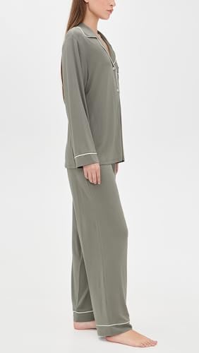 Image of Eberjey Gisele Classic Women's Pajama Set | Long Sleeve Shirt + Long Pants