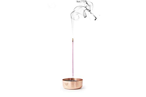 COHO Quemador de Incienso de Cobre Mate con Arena 100% Cobre Puro Turco Hecho a Mano Martillado Maceta Decorativa