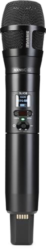 Shure SLXD2/N8CB Handheld Transmitter with Nexadyne 8/C Black Cardioid Vocal Mic Capsule - for use with SLX-D Digital Wireless Microphone Systems, Receiver Sold Separately | H55 Band (SLXD2/N8CB=-H55)
