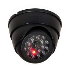 DDBOXEN CCTV Fake Dome Imitation Surveillance Security Camera Indication. for Home Or Office Security Camera Dummy CCTV with Blinking Red Led Light