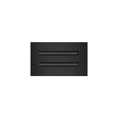 Image of BUILDMART - 8x4 Modern AC Vent Cover - Decorative Black Aluminum Air Vent - Standard Linear Slot Diffuser - Heating and Cooling Register Grille for Ceiling, Walls & Floors - Texas Buildmart