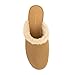 Wansseny Women Closed Round Toe Studded Platform Mules Slip on Cork Chunky Block High Heel Sandals Comfy Insole Fashion Slides Size 10 Brown Fur