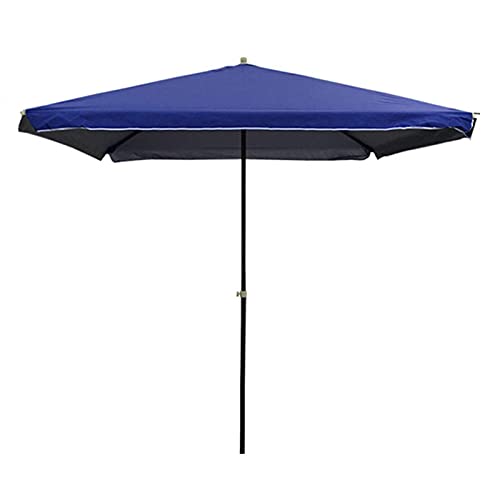CGgJT Gartenschirm Rechteckiger Sonnenschirm Wasserdicht für Terrasse Outdoor Sonnenschutz Blau Rot (Farbe: Blau, Größe: 1,8 x 2,2 m)
