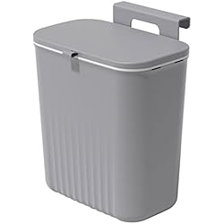 Papelera Bajo Fregadero Bncxdc Cubo Basura Extraible bajo Fregadero, Cubo de Basura, Cubo de Basura para la Cocina con Tapa, Cubo de Basura Colgante para el hogar, 9.5 litros, Gris