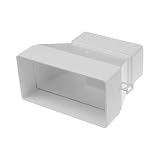 Vent Systems 150x75mm auf 110x55mm flach Rechteckiger Rohrverbinder für die Rohrverbindung. Lüftungssystem, Heizen, Kühlen