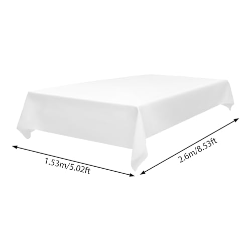 Nappe rectangulaire blanche lot de 10 pour couvrir grande table - 3
