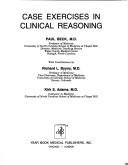Hardcover Case exercises in clinical reasoning Book
