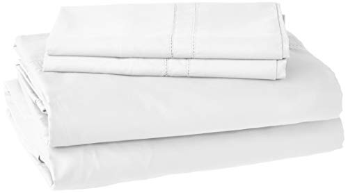 Pointehaven 620TC Long Staple Cotton Oversized Duvet Set, Full/Queen, White