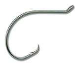 mustad ultrapoint demon perfect in line circle 1 extra fine wire up eye hook (confezione da 25), black nickel