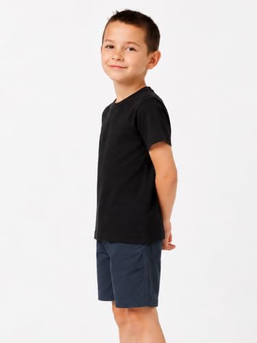 Image of LittleSpring Boys Girls T Shirt Rainbow Striped Cotton Crewneck Tees for Kids Fashion