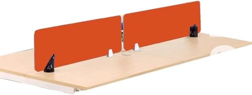 Cloison de séparation acoustique 2 panneaux orange 30x80 cm autoportante