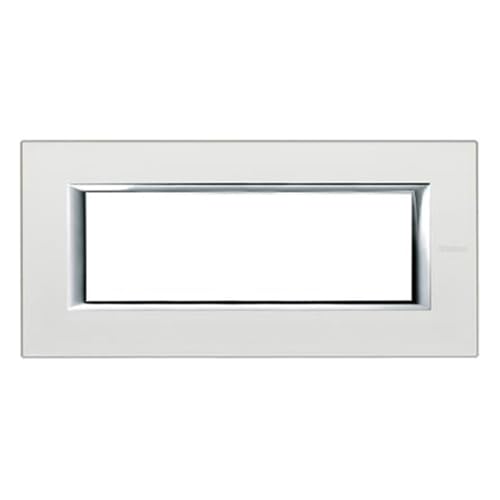 Plaque Argento Axolute ha4806san LEBENSwohnART pour interrupteur 6P