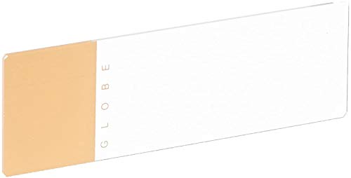 Globe Scientific 1324N-144 Microscope Slides, 90 Degree Ground Edges with Safety Corners, Orange Frosted, Glass, 25 mm x 75 mm Size, Pack of 144