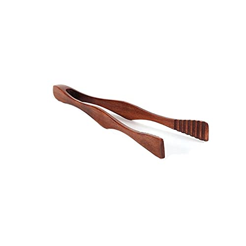 MRKU Pinzas de Cocina de Madera, 1 Pieza, Utensilios de Cocina para Alimentos, Pinzas para Barbacoa, Herramientas de Buffet, Pinzas anticalor para Pan, Pinzas para repostería, Barbacoa