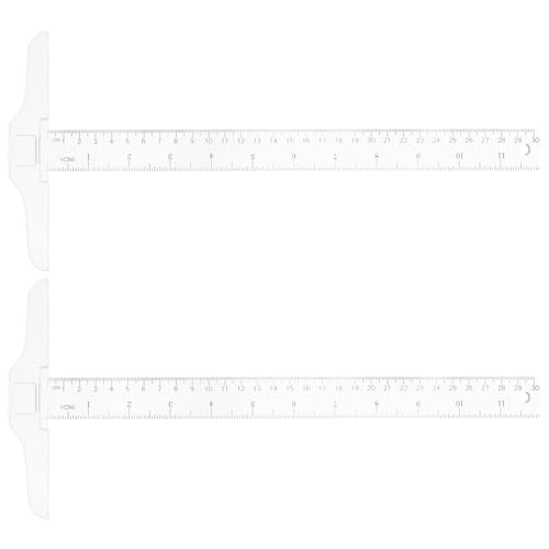 Gadpiparty T定規 T型定規 アート フレーミング 製図用 12インチ/ 30cm 透明定規(2pcs)