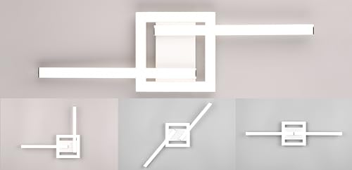 Reality Leuchten Viale R67303131 - Plafoniera A Led, In Metallo Bianco Opaco, Con Led Da 17 Watt, Orientabile - 3